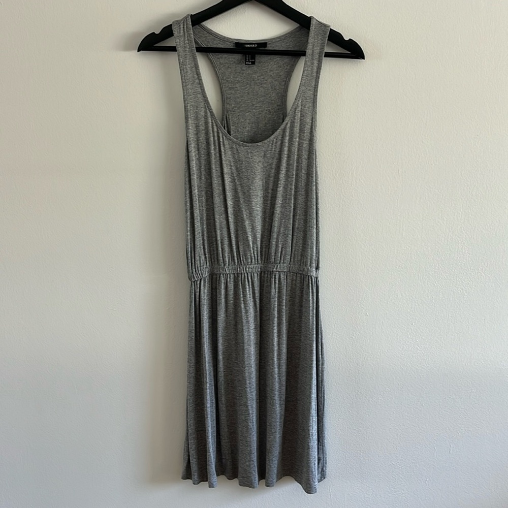 NWOT Forever 21 Gray Midi Spaghetti  Dress Sz S